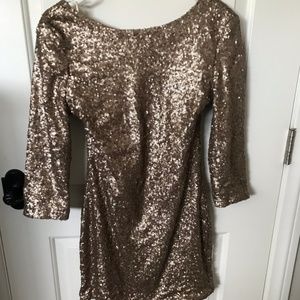 Gold Sequin Dress